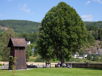 Glockenturm der Stabkirche Gol